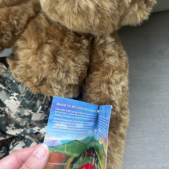 Vtg Vermont Teddy Bear handmade 18" military boots hat pants tags HTF soldier - Picture 6 of 14